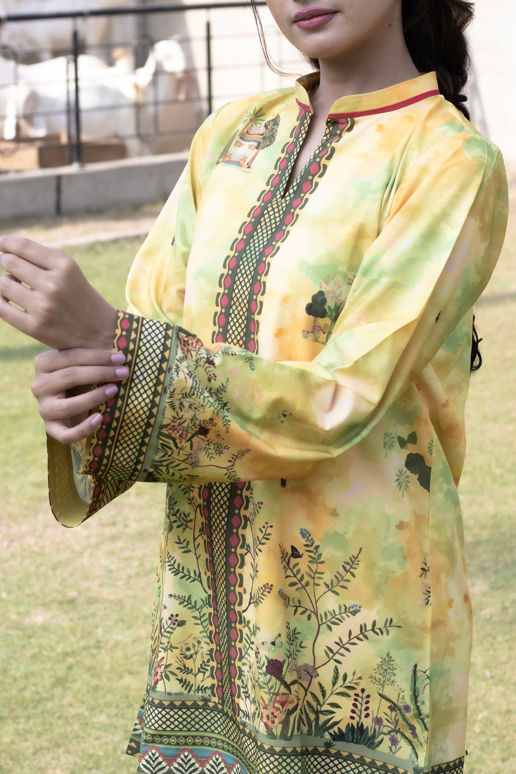 Yellow Autumn | 2 Piece Short Shirt Set