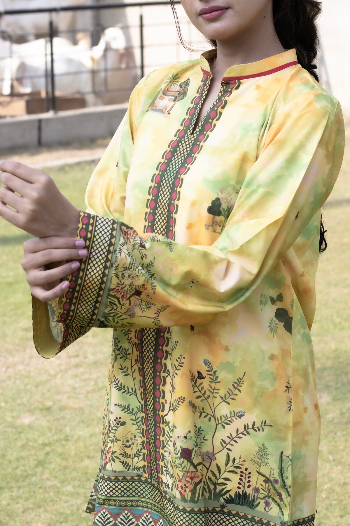 Yellow Autumn | 2 Piece Short Shirt Set