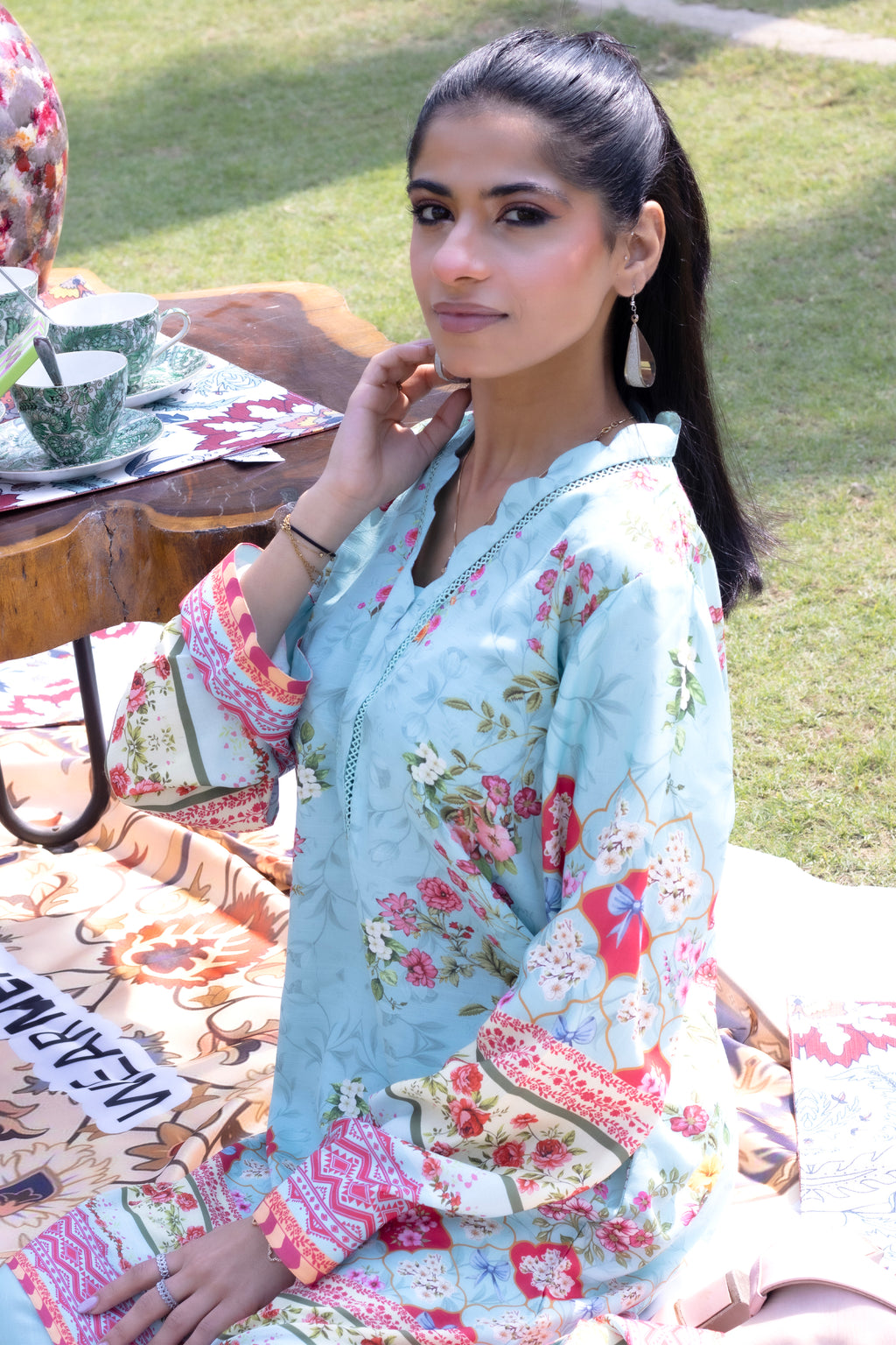 Floral Sky | 2 Piece Short Shirt Set