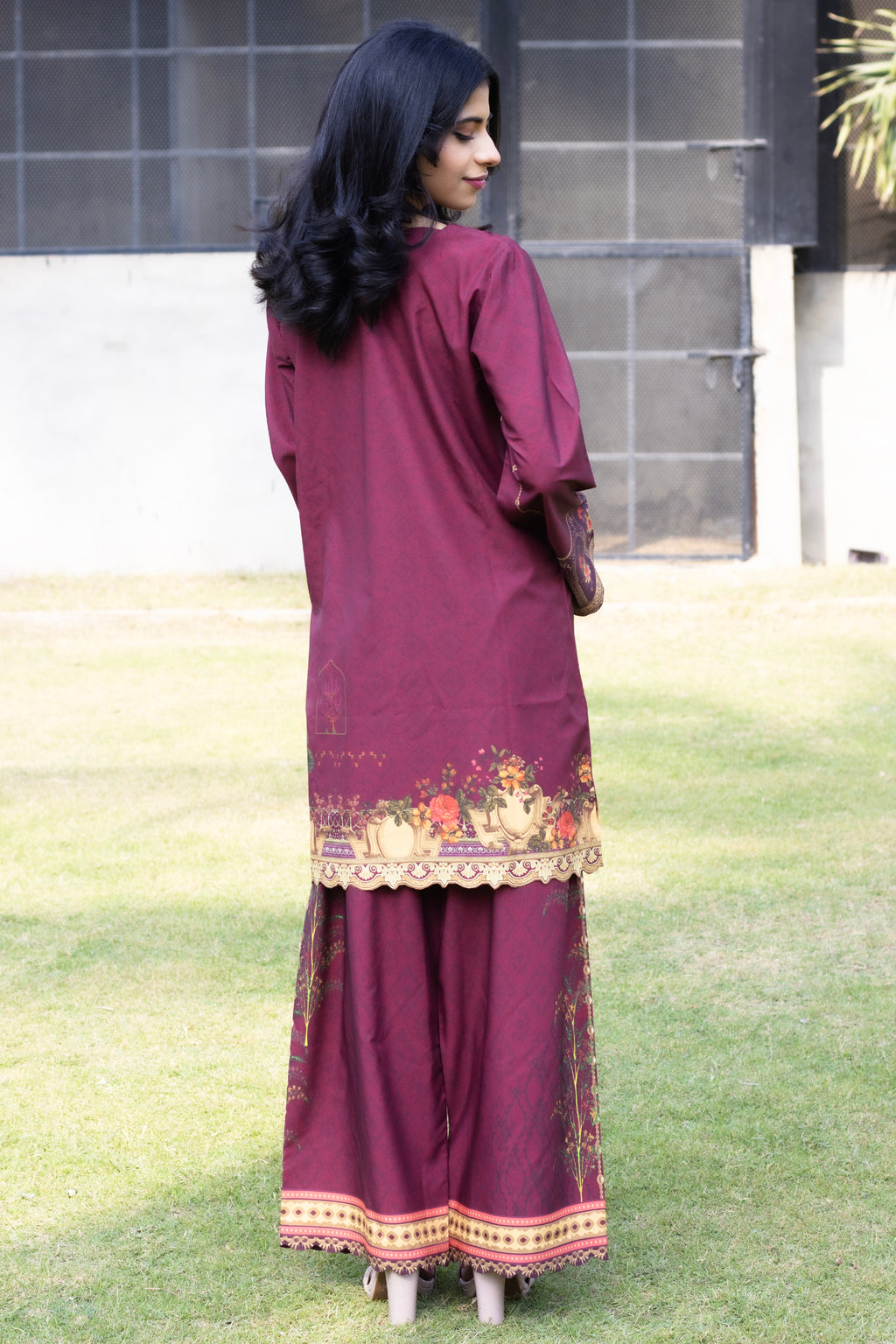 Crimson Red | 2 Piece Short Shirt Set