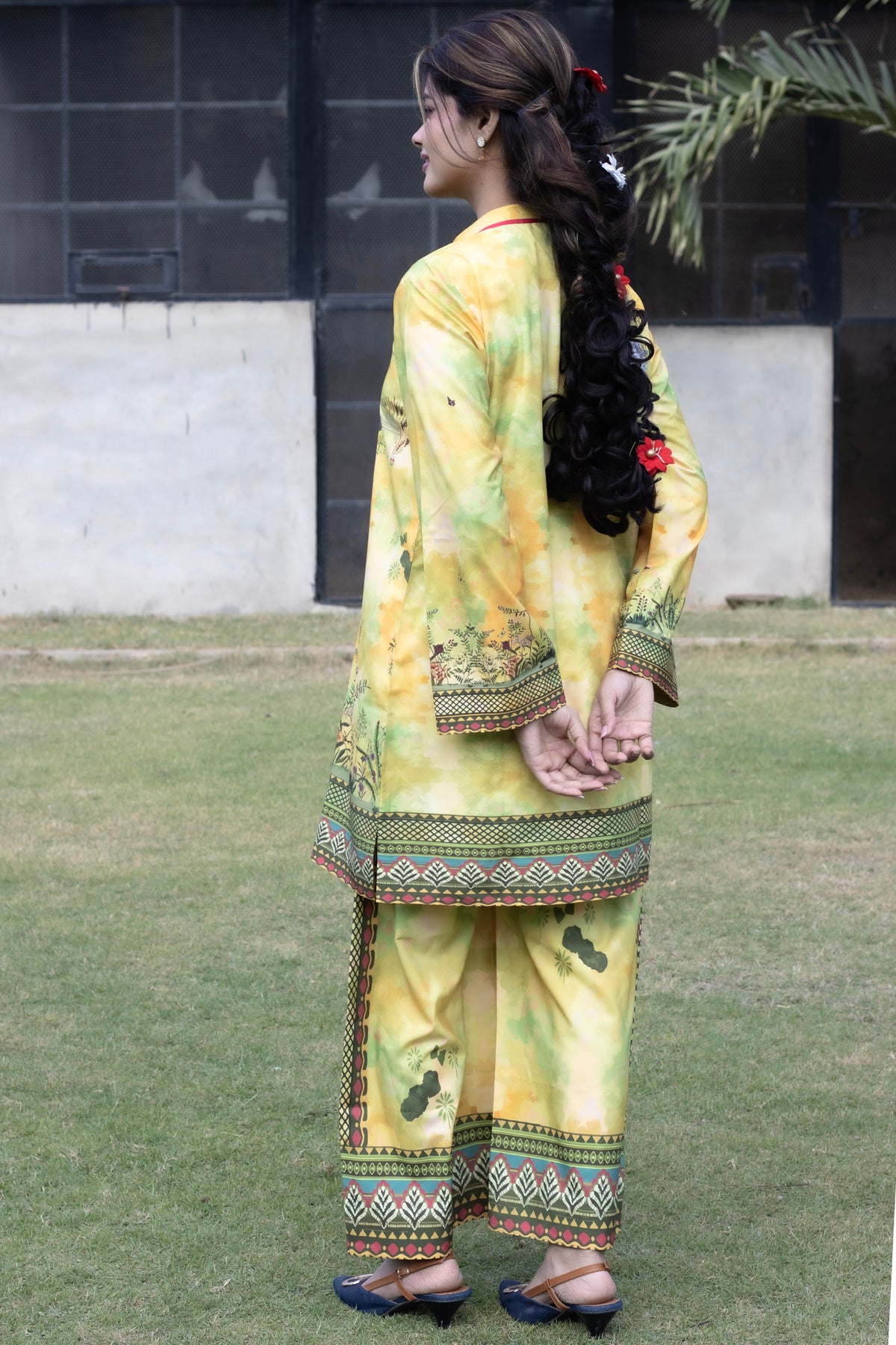 Yellow Autumn | 2 Piece Short Shirt Set