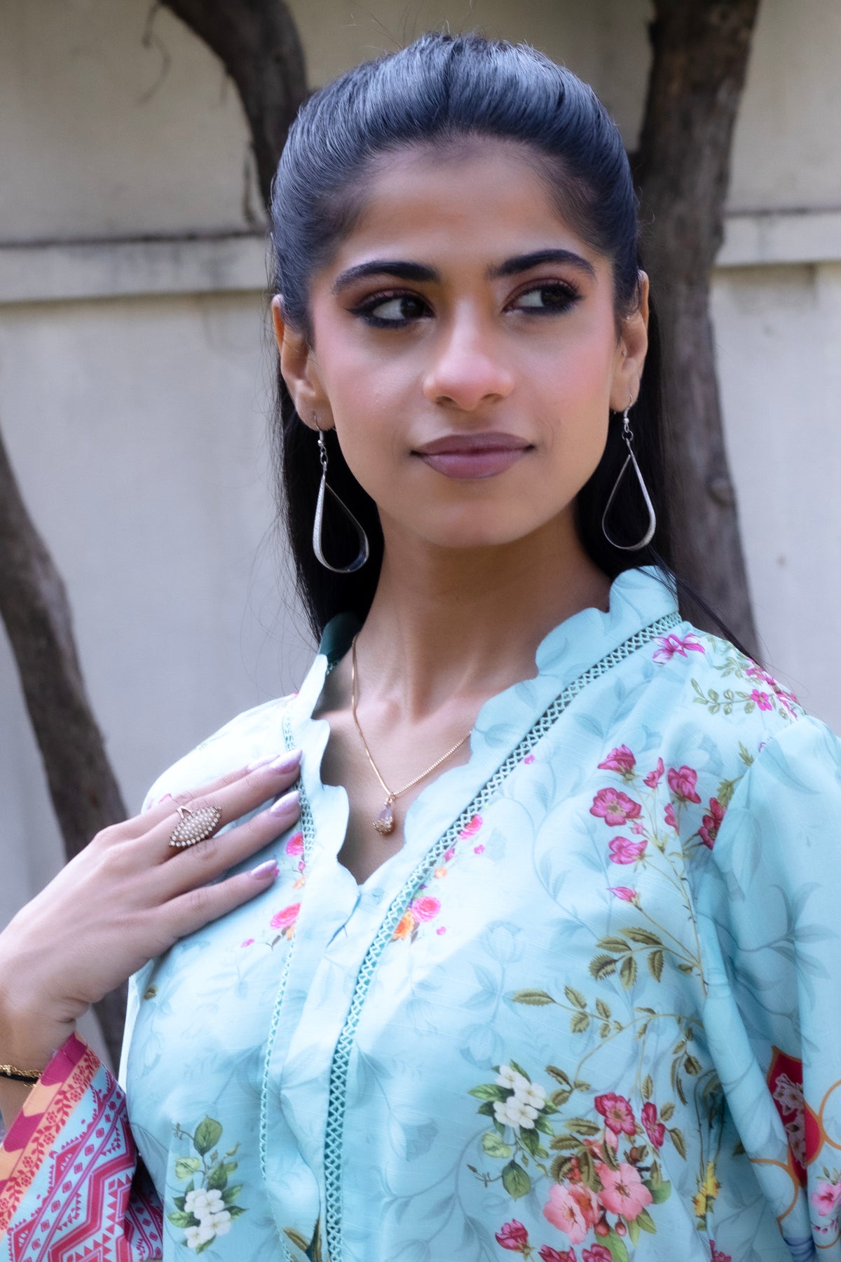 Floral Sky | 2 Piece Short Shirt Set