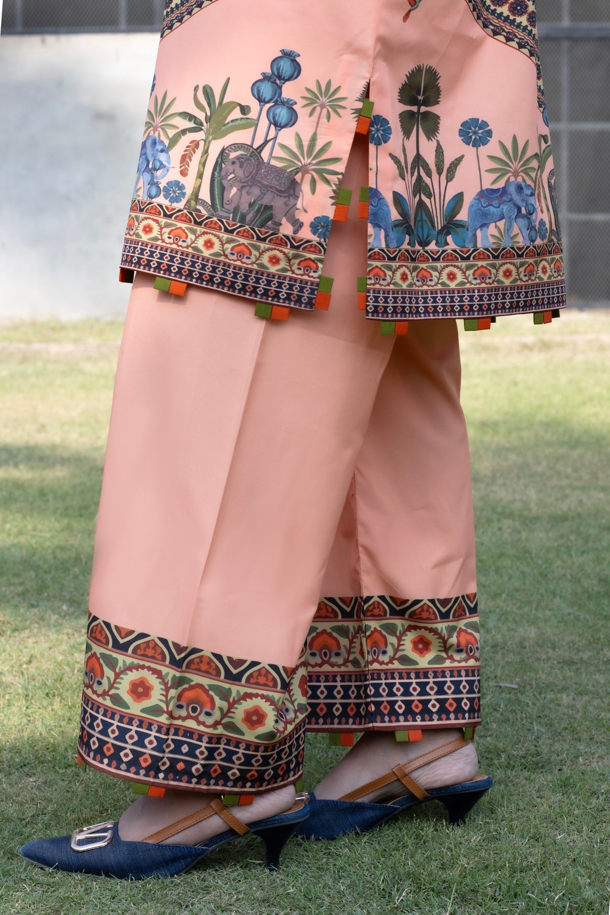 Peach Jungle | 2 Piece Short Shirt Set