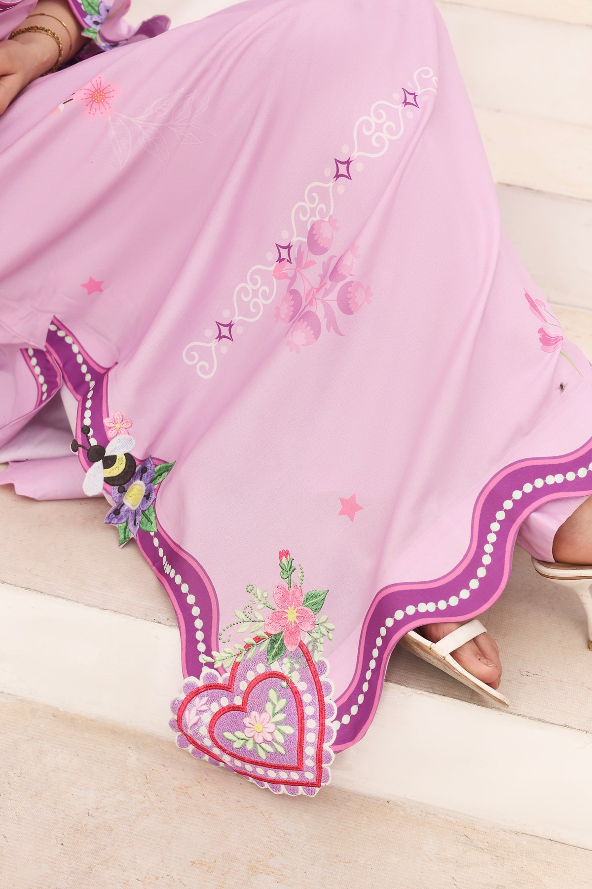 Dreamy Lavender | 3 Piece Long Shirt Set with Dupatta