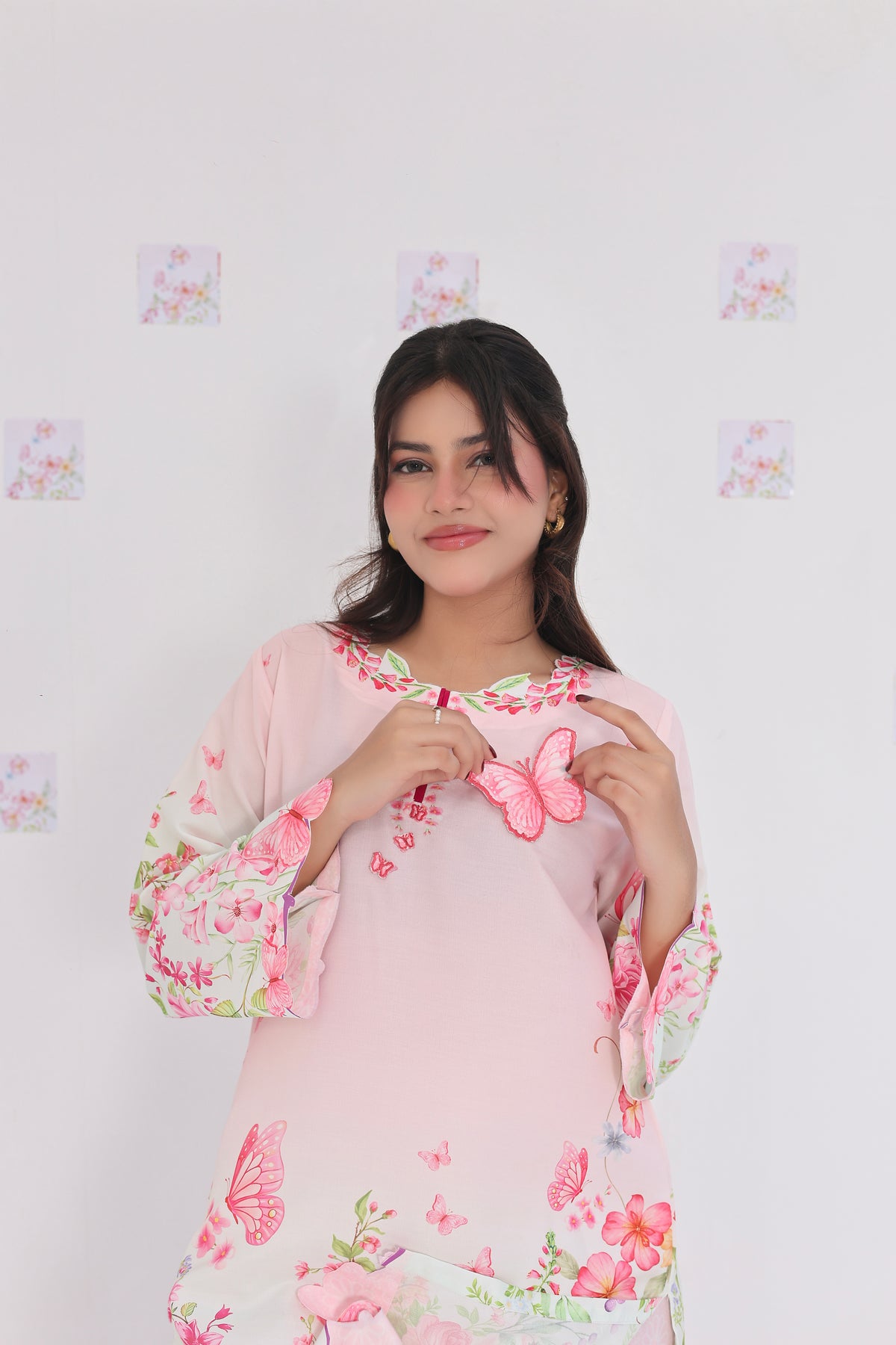 Pink Kiki | 2 Piece Short Shirt Set